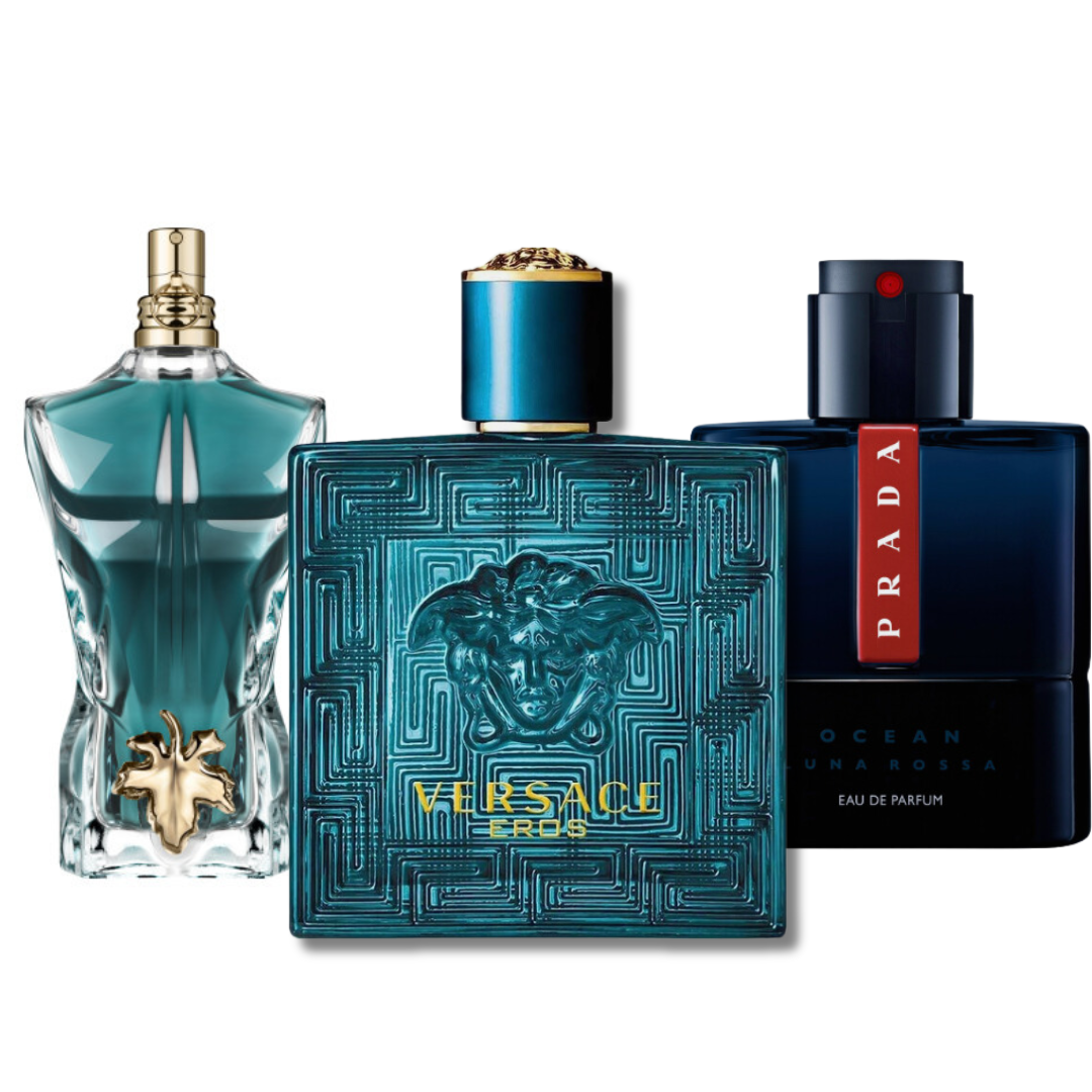 BLACK FRIDAY Combo de 3 Perfumes: Prada Luna Rossa, Versace Eros y Le Beau - 100ml